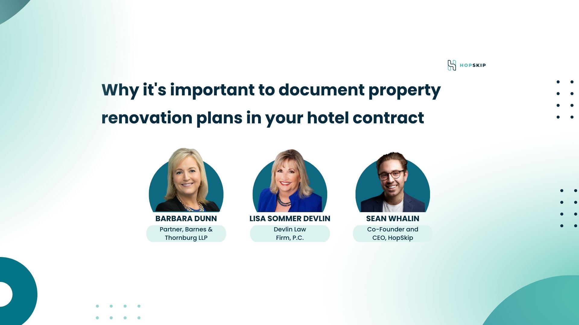 Renovation plans in hotel contracts